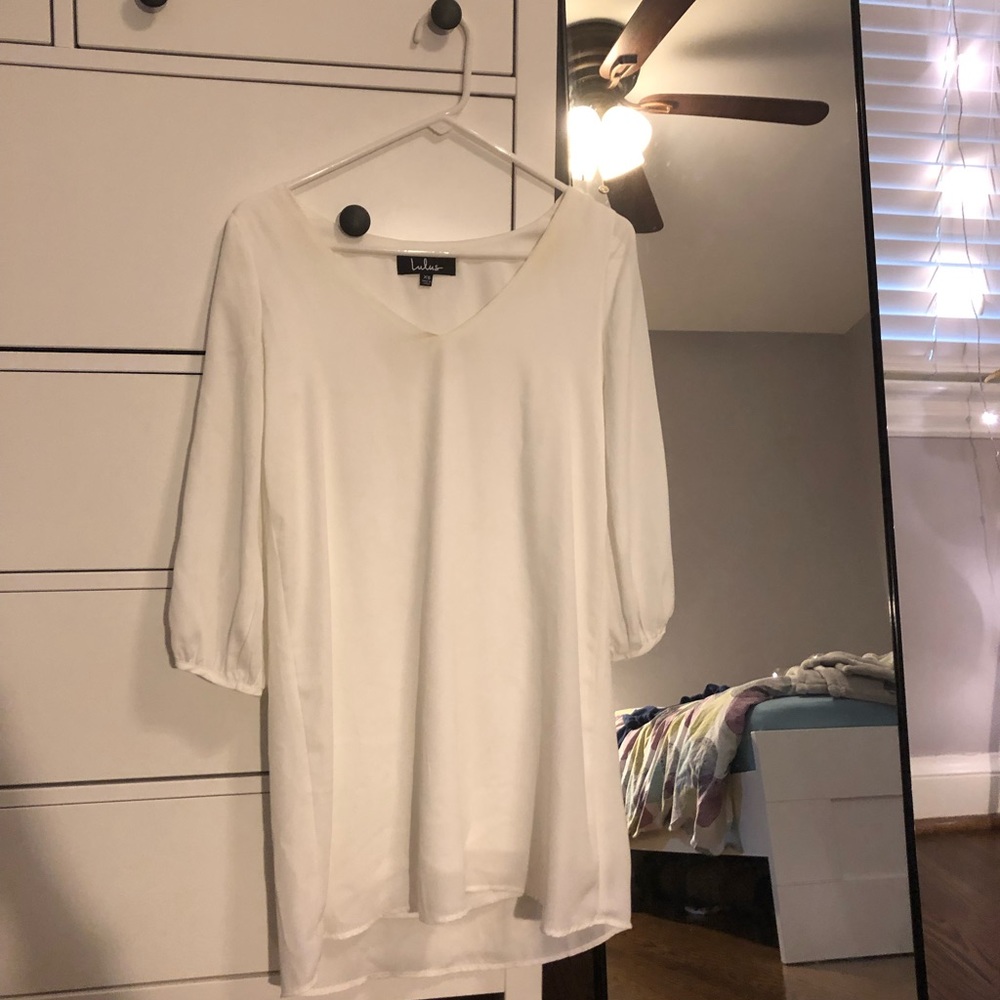White flowy dress